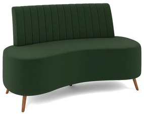 Sofá 2 Lugares Living 160cm Pé Palito Maraú Veludo K01 - D'Rossi - Verde