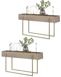 Kit 2 Aparadores para Sala Estar Espelhado Suri Amarula - DJ Móveis