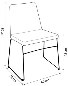 Kit 4 Cadeiras Decorativa Sala de Jantar Anne Linho Cinza G17 - Gran Belo