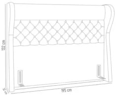 Cabeceira Cama Box Casal King 195cm Trinidad Z37 Boucle Bege - Mpozena
