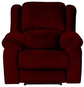 Poltrona do Papai Reclinável Elétrica com Massagem e USB Magnum Veludo Vinho G23 - Gran Belo