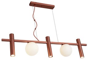 Pendente Miscela 12X20X85Cm Tubo E Globo Ø12Cm 3Xmr11 / 2Xg9 - Usina 1... (BT - Branco Texturizado, Fosco (Branco))