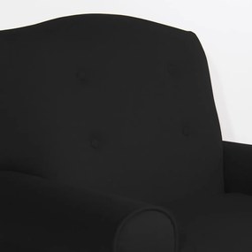 Poltrona da Vovó Lucy Decorativa Luxo Suede Preto