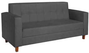 Sofá 2 Lugares Denver Linho Chumbo - ADJ Decor