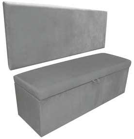 Kit Calçadeira e Painel Clean 90 cm Suede Grafite D'Rossi