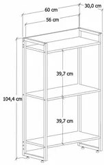 Estante Livreiro Dynamica Industrial 60cm 3 Prateleiras C08 Snow - Mpo