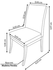 Conjunto 2 Cadeiras Raquel para Sala de Jantar Base de Eucalipto Suede Cinza