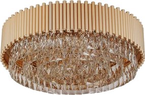 Plafon De Sobrepor Cristal Metal Ouro Frances Notre-Dame