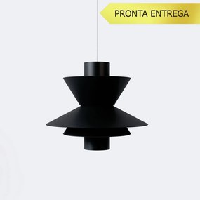 Pendente Bird Occa Individual Ø15X16Cm Alumínio 01Xmr11 - Qimporta Pd2... (PRETO)