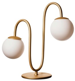 Abajur Soul C/ 02 Globos 22X31X41Cm 2L G9 Metal E Globo Ø12Cm | Usina... (FN-F - Fendi Fosco, FOSCO)