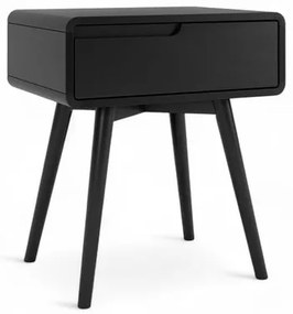 Mesa de Cabeceira Itamogi Direita 1 Gaveta Cor Preto 57cm -76699 Sun House