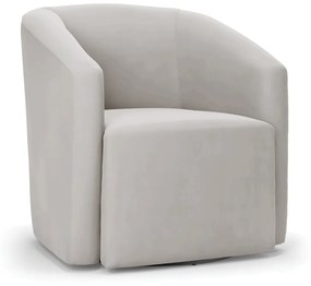 Poltrona Decorativa Base Giratória Kit 2 Stella Max Veludo D03 - D'Rossi - Cinza