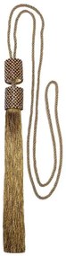 Pingente Duplo Cilindro Dourado 120 cm