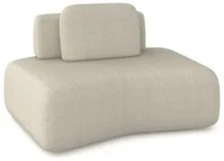 Sofá Modular 174cm Living Sala de Estar Moby Boucle Creme Z08 - Mpozen