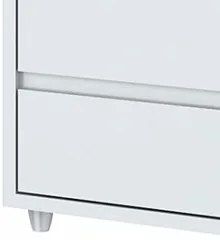 Mesa de Cabeceira 2 Gavetas Campeche Branco - Henn