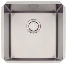 Cuba Quadrum 40 U Undermount Tramontina 40 x 40 x 20 cm em Aço Inox Scotch Brite com Válvula