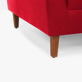 Namoradeira Decorativa Gabriela Suede Vermelho