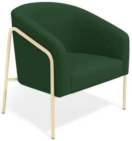 Poltrona Sala Industrial Alta Champanhe Stella Suede D03 - D'Rossi - Verde