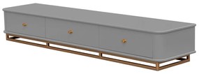 Rack Curve G - Cinza Claire com Detalhes Dourado Soleil Kleiner