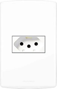 Conjunto Tomada 10a 4x2 Plástico Branco Bianco Pro