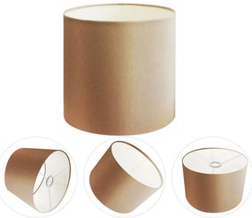 Cúpula Abajur Cilíndrica Cp-8009 Ø25x20cm Palha
