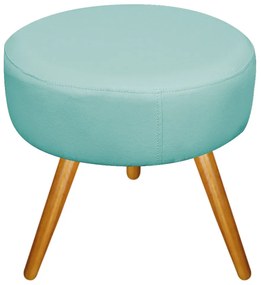 Kit 02 Puffs Sofia Palito Mel Suede Azul Tiffany - ADJ Decor