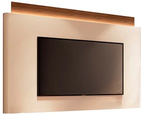 Painel com LED Nobre TV até 85 Polegadas em Off White/Castanho G26 - HB Móveis