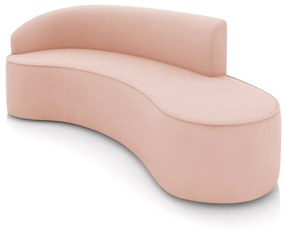 Sofá 4 Lugares Orgânico 220 cm Morgan Veludo D03 - D'Rossi - Rose