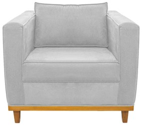Poltrona Decorativa Europa Corano Branco ADJ Decor