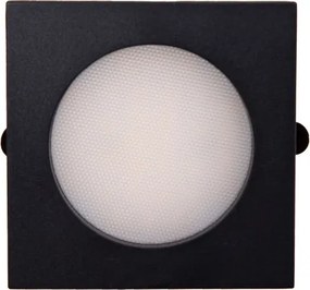 Plafon Led De Embutir Quadrado Preto 2,5W 100 3000K Mobili