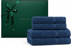 Jogo de Banho 4 pçs Trussardi 100% Algodão Doppia c/ Caixa de Presente Natal - Adriático Adriático