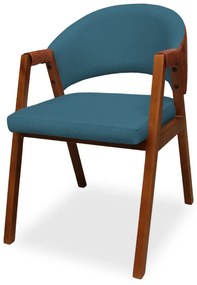 Poltrona Decorativa Suellen Linho Azul