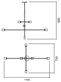Pendente Bloss C/ Porta Soquete S/ Globos Ø114X73X92Cm 6L E27 Metal |... (BT - Branco Texturizado)