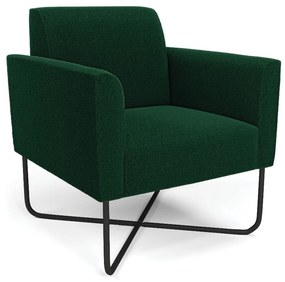 Poltrona Sala Base X Industrial Preto Marisa Bouclê - Verde