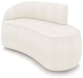 Sofá 2 Lugares Orgânico 140 cm Morgan Bouclê D03 - D'Rossi - Off White