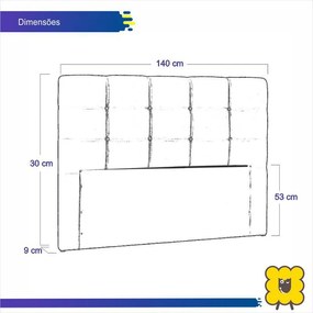 Cabeceira Painel Cama Box Casal 140cm Ana Luísa Suede Marrom - Sheep Estofados - Marrom