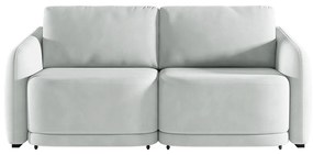 Sofá Cama Modulado Retrátil e Reclinável Decorativo Varsóvia 196cm Veludo Cinza G33 - Gran Belo