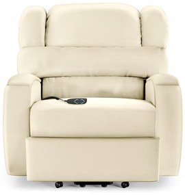 Poltrona do Papai Sala de Cinema Reclinável Kylie Elevação Lift Elétrico PU Bege G23