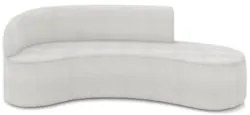Sofá 4 Lugares Para Sala 220cm Orgânico Wendi Boucle Cinza I01  - Mpoz