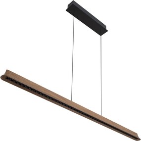 Pendente Led Dimerizavel Preto E Madeira 38W 3000K Native