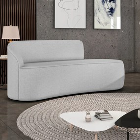 Sofá 2 Lugares Orgânico 140 cm Morgan Linho D03 - D'Rossi Preto - Cinza
