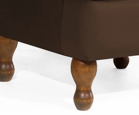 Conjunto 2 Poltrona Vovó Lucy Decorativa Luxo Suede Marrom