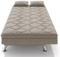 Sofá Cama para Sala de Estar Quarto 193cm Bela Z32 Suede Bege - Mpozen