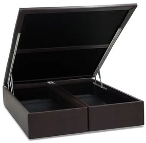 Base de Cama Box Bau Light Courino Marrom Queen 158 cm (LARG) - 52685 Sun House