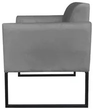 Kit 2 Poltronas Decorativas Base Industrial Preto Maressa S08 Suede Gr