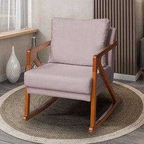 Poltrona Mona Amber Balanço Veludo Crepe