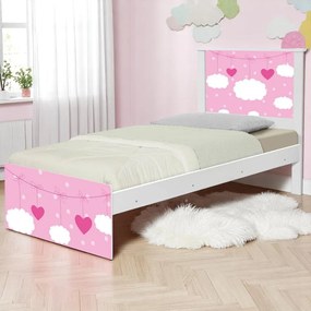 Cama Solteiro Infantil 195x96cm para Quarto Personagens K02 - D'Rossi - NUVEM MENINA
