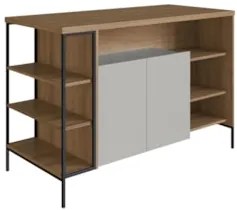 Mesa Bancada Ilha Industrial 2 Portas Jenny Mel Z54        - Mpozenato
