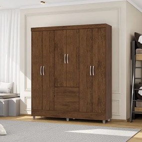 Guarda Roupa Ideal 6 Portas Plus Imbuia – Vila Rica Móveis