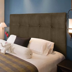 Painel Luna Para Cama Box Casal 140 cm Suede Marrom - D'Rossi